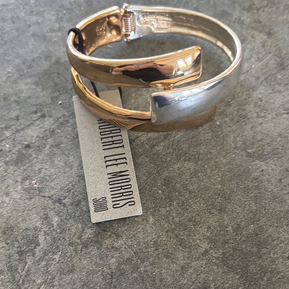 Robert Lee Morris Two-Tone Gold and Silver Bracelet
